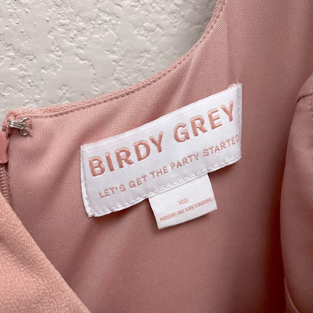 Birdy Grey Alex Dress Crepe Dusty Rose Bridesmaid Dress Size XS - Picture 4 of 6